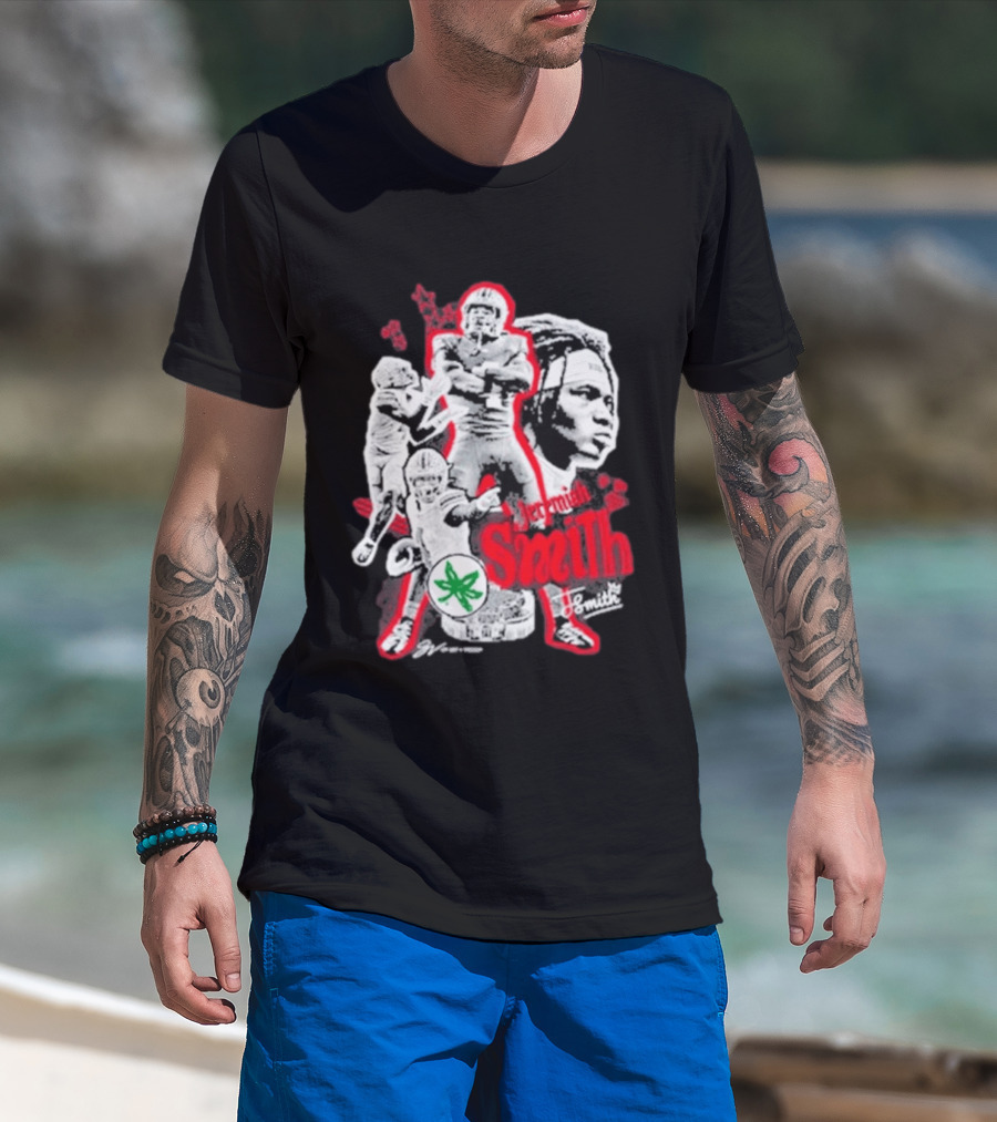 Jeremiah Smith Ohio State Buckeyes Football Collage T-Shirt