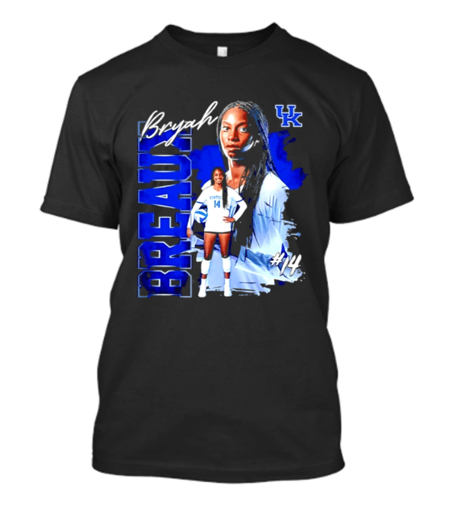 Bryah Breaux 14 Kentucky Wildcats Volleyball UK T-Shirt