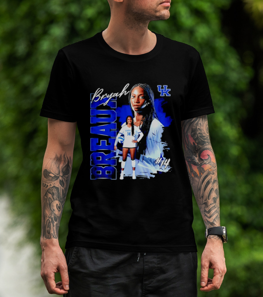 Bryah Breaux 14 Kentucky Wildcats Volleyball UK T-Shirt