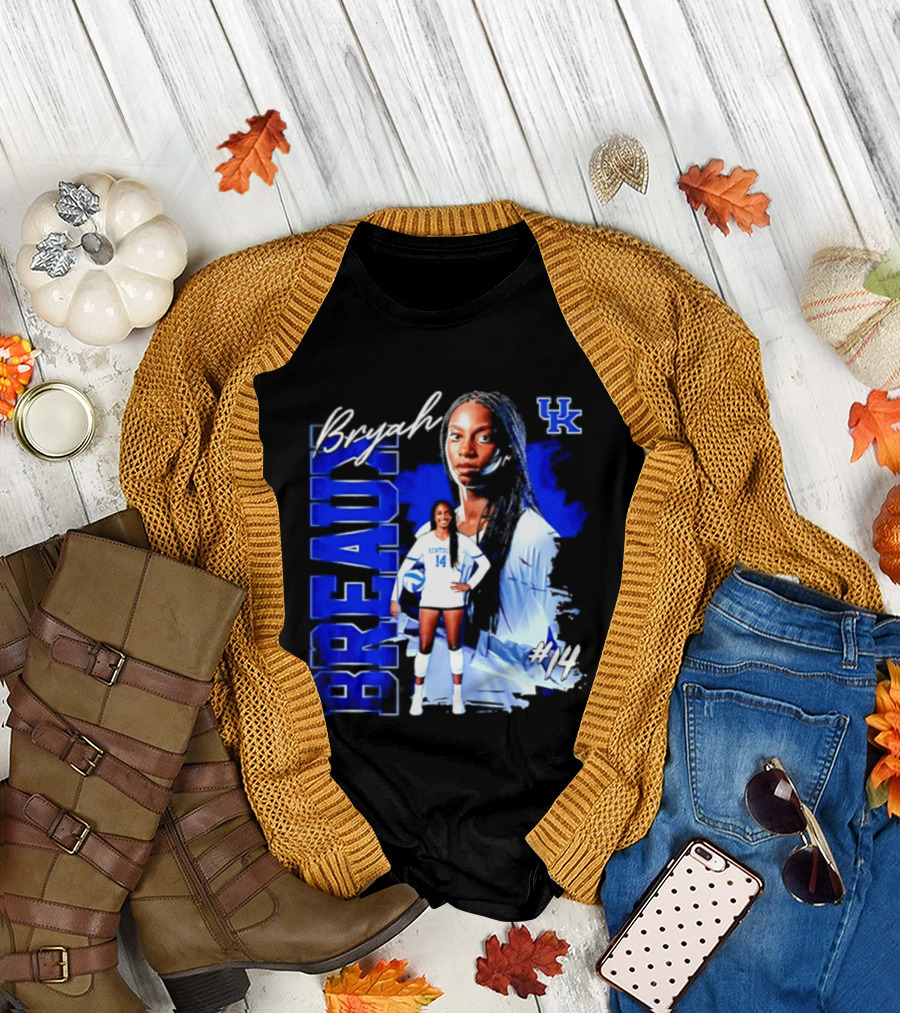 Bryah Breaux 14 Kentucky Wildcats Volleyball UK T-Shirt