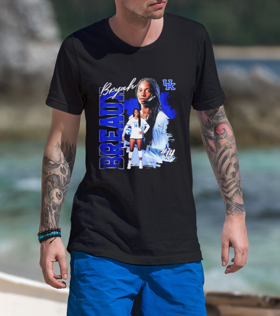 Bryah Breaux 14 Kentucky Wildcats Volleyball UK T-Shirt