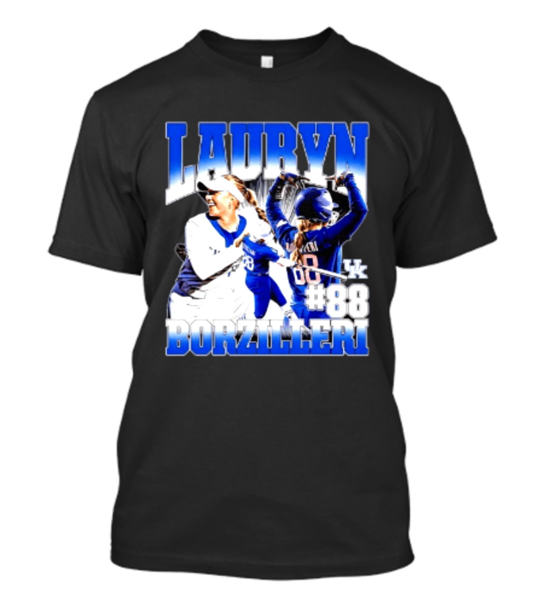 Kentucky Wildcats Lauryn Borzilleri 88 NCAA Softball Player T-Shirt