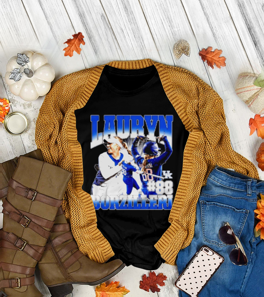 Kentucky Wildcats Lauryn Borzilleri 88 NCAA Softball Player T-Shirt
