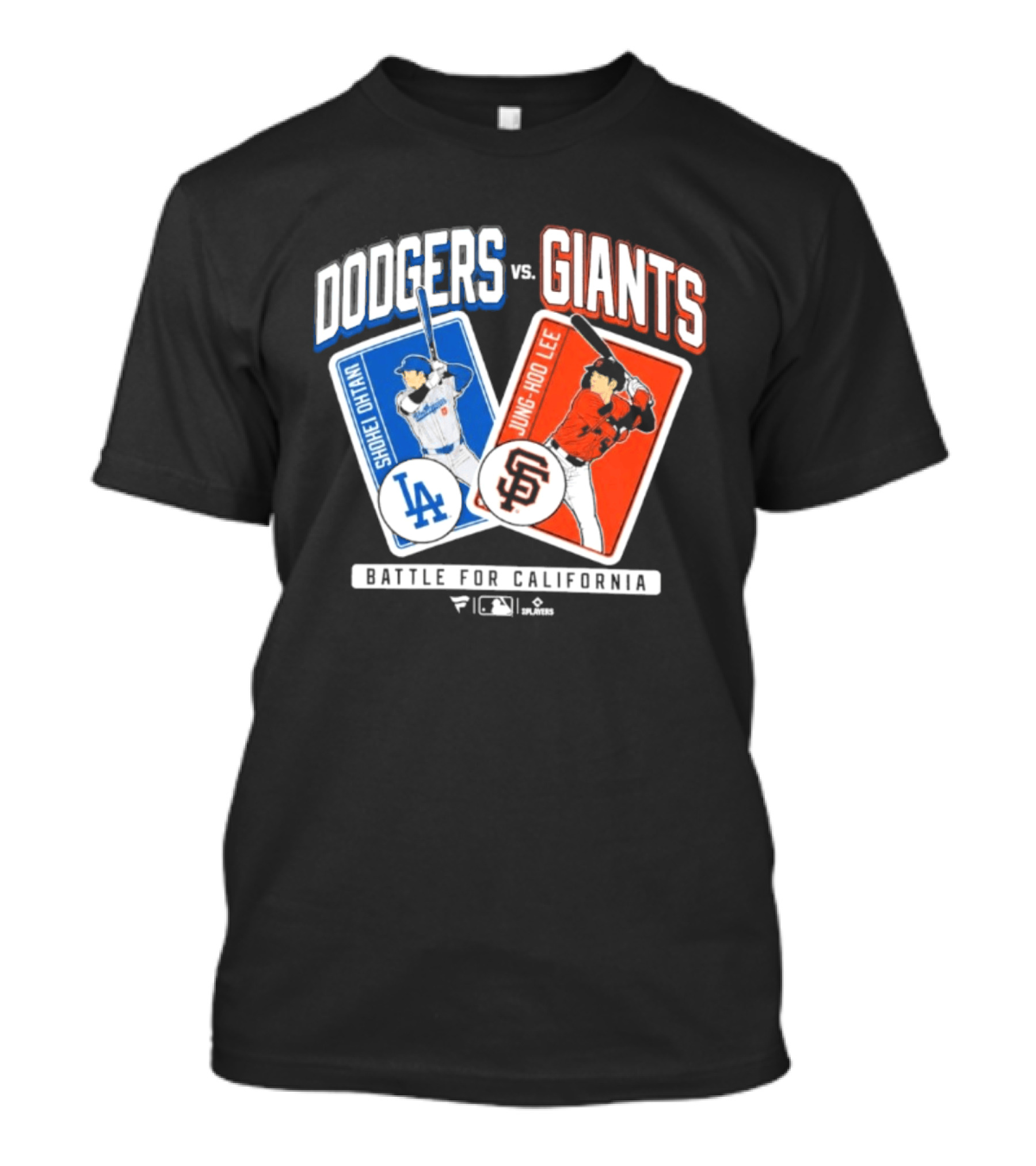 Los Angeles Dodgers Shohei Ohtani Vs San Francisco Giants Jung Hoo Lee Battle For California 2026 T-Shirt
