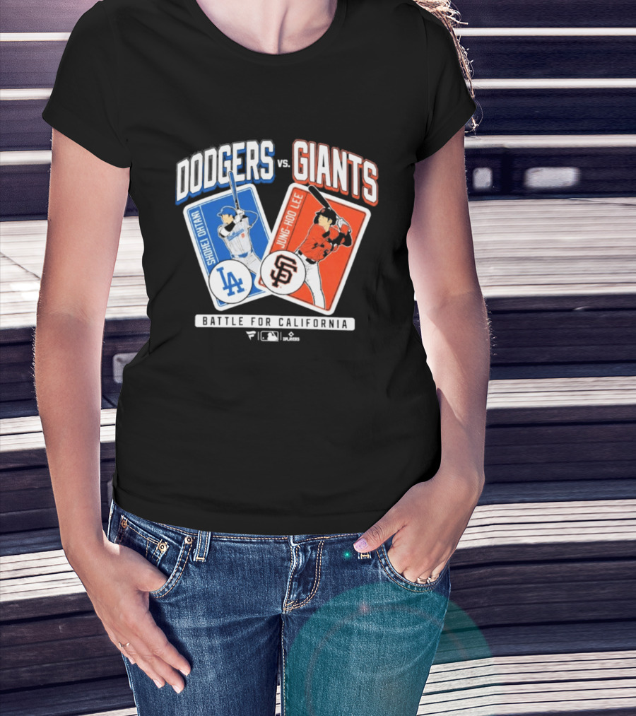 Los Angeles Dodgers Shohei Ohtani Vs San Francisco Giants Jung Hoo Lee Battle For California 2026 T-Shirt