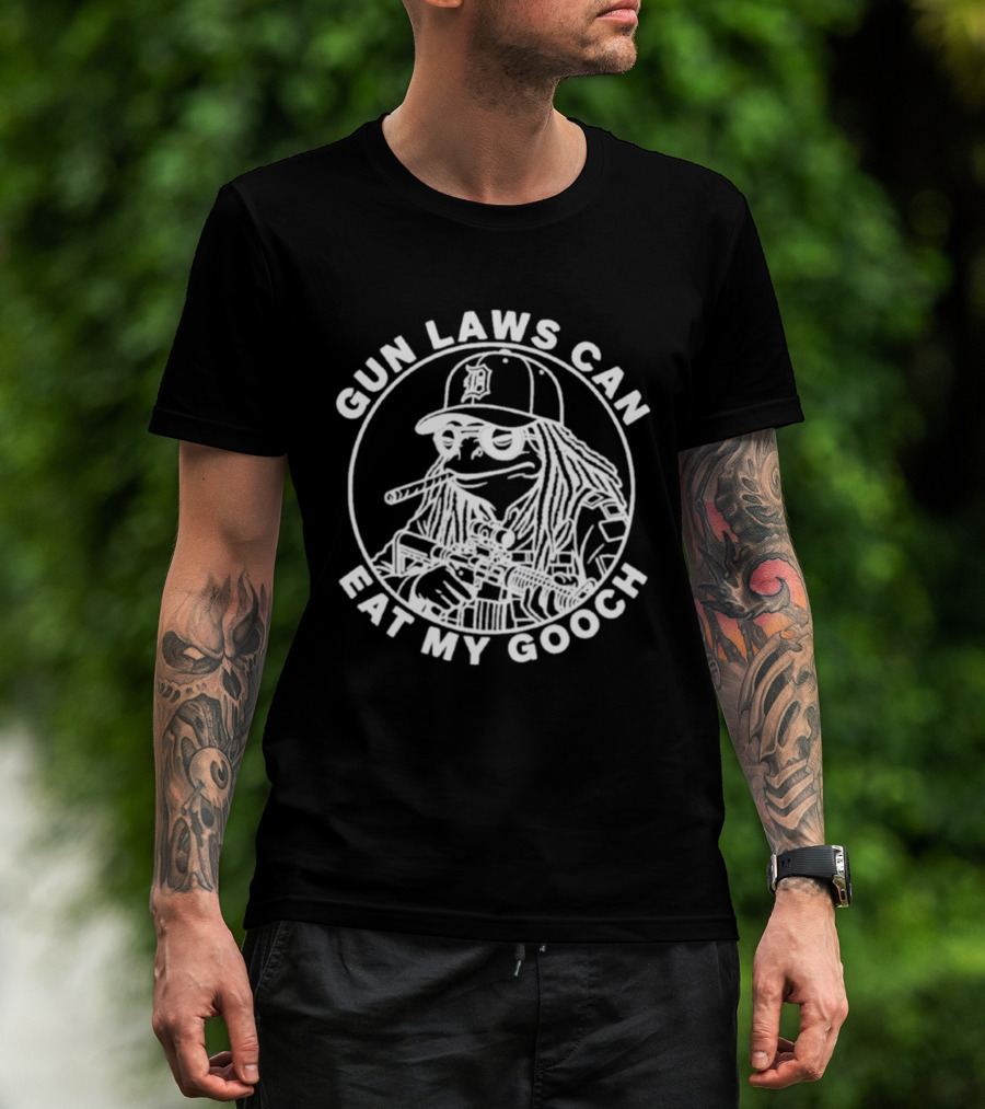 Gun Laws Can Eat My Gooch Frog Meme Baseball Cap With Cigar T-Shirt