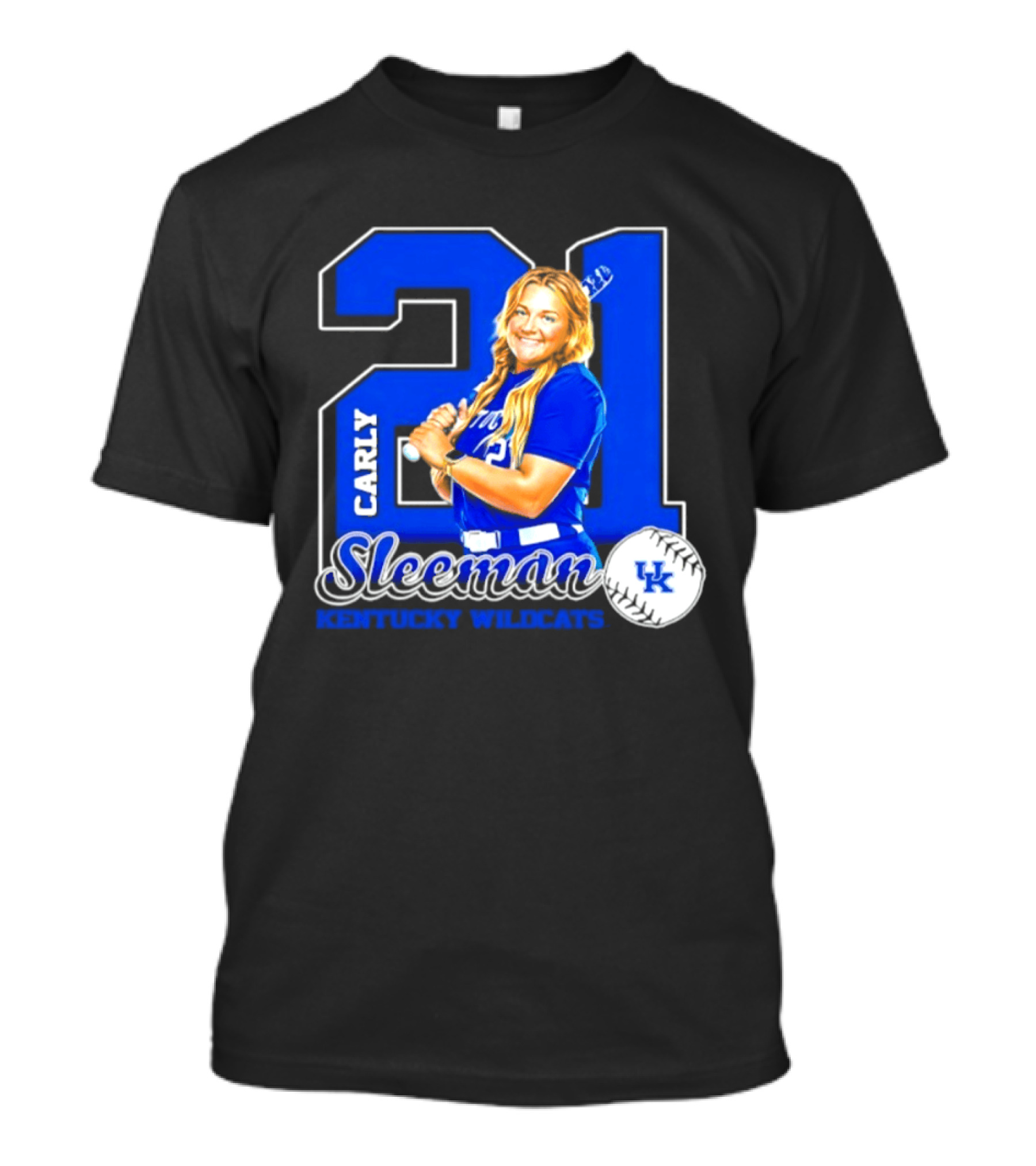 Carly Sleeman 21 Kentucky Wildcats NCAA Softball UK T-Shirt