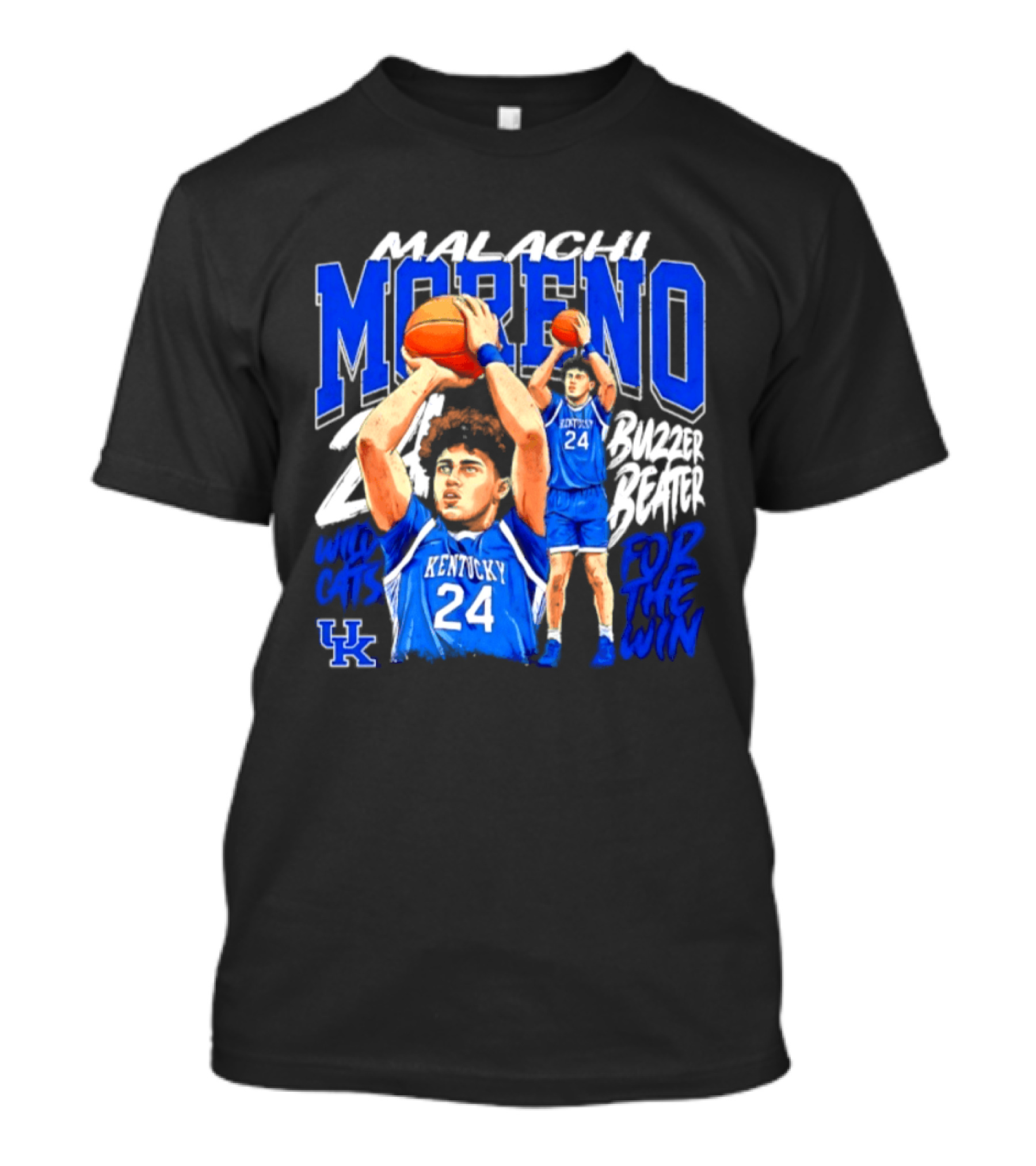 Malachi Moreno Kentucky Wildcats 24 Buzzer Beater For The Win T-Shirt