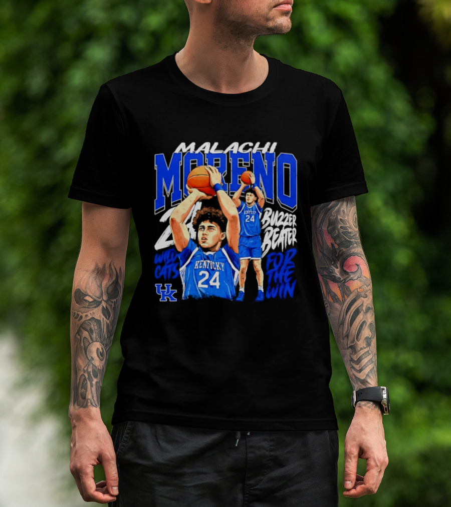 Malachi Moreno Kentucky Wildcats 24 Buzzer Beater For The Win T-Shirt