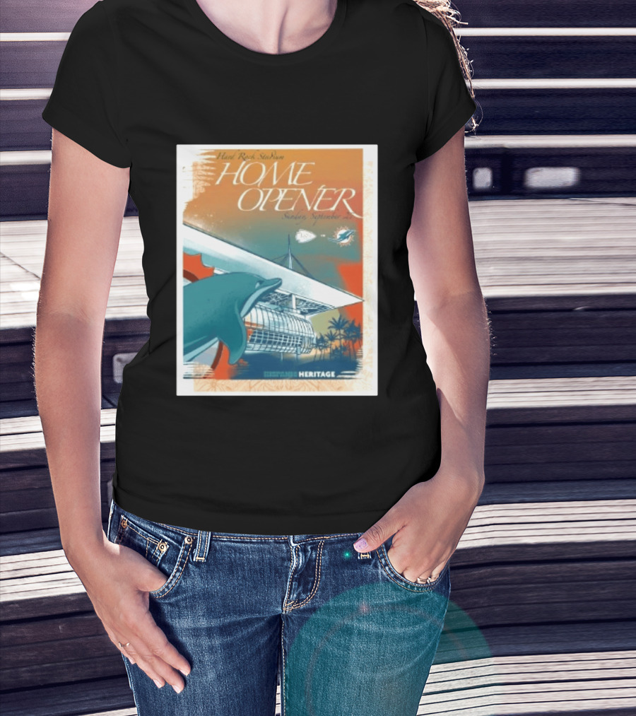 Hard Rock Stadium Home Opener Miami Dolphins Vs Kansas City Chiefs Sunday September 27 2026 Heritage T-Shirt