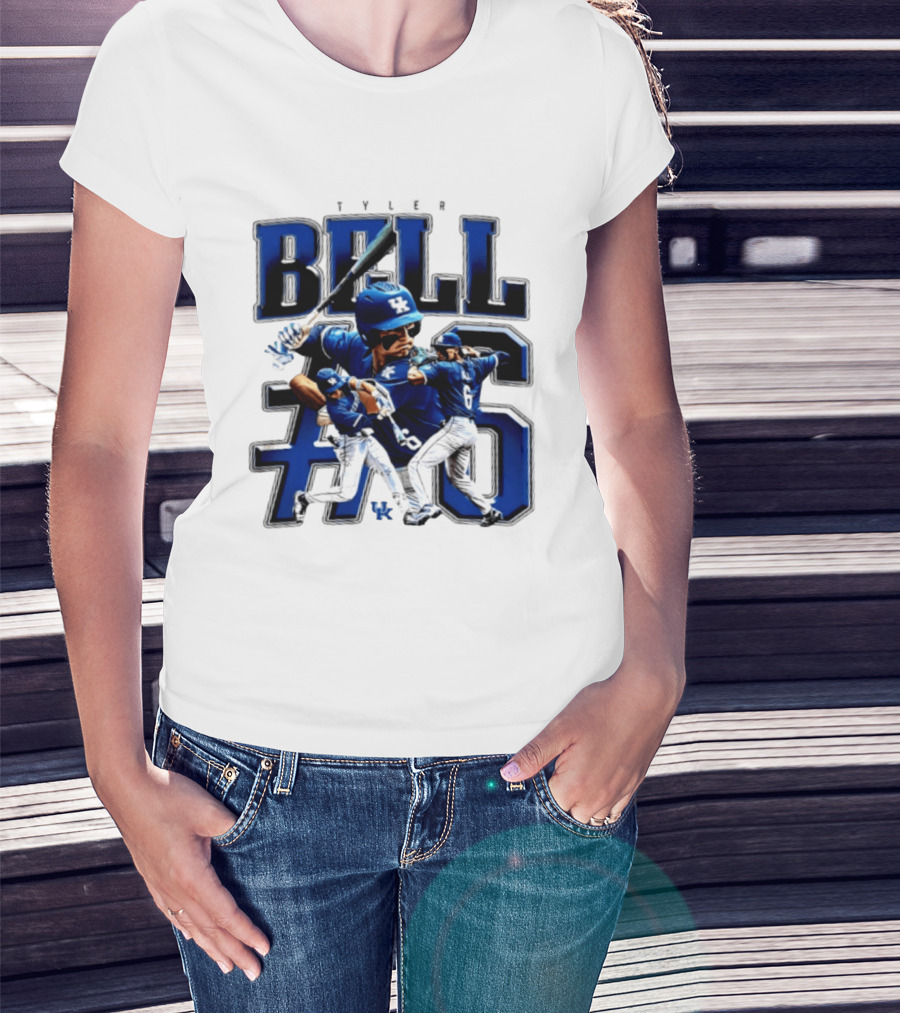 Tyler Bell 6 Kentucky Wildcats NCAA Baseball Player T-Shirt