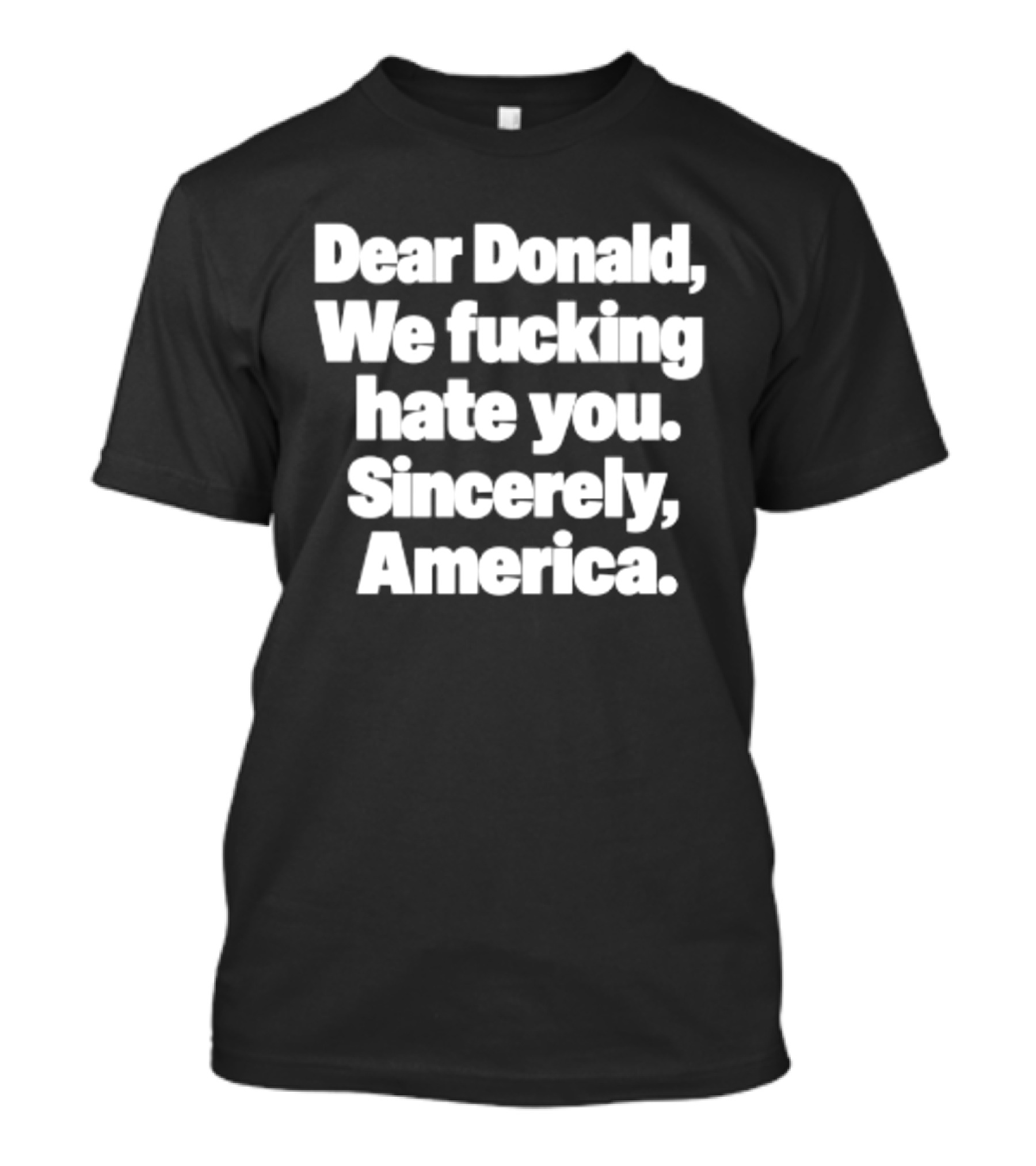 Dear Donald We Fucking Hate You Sincerely America T-Shirt