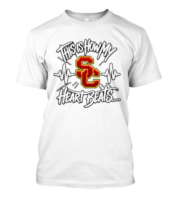 USC Trojans This Is How My Heart Beats NCAA Football T-Shirt