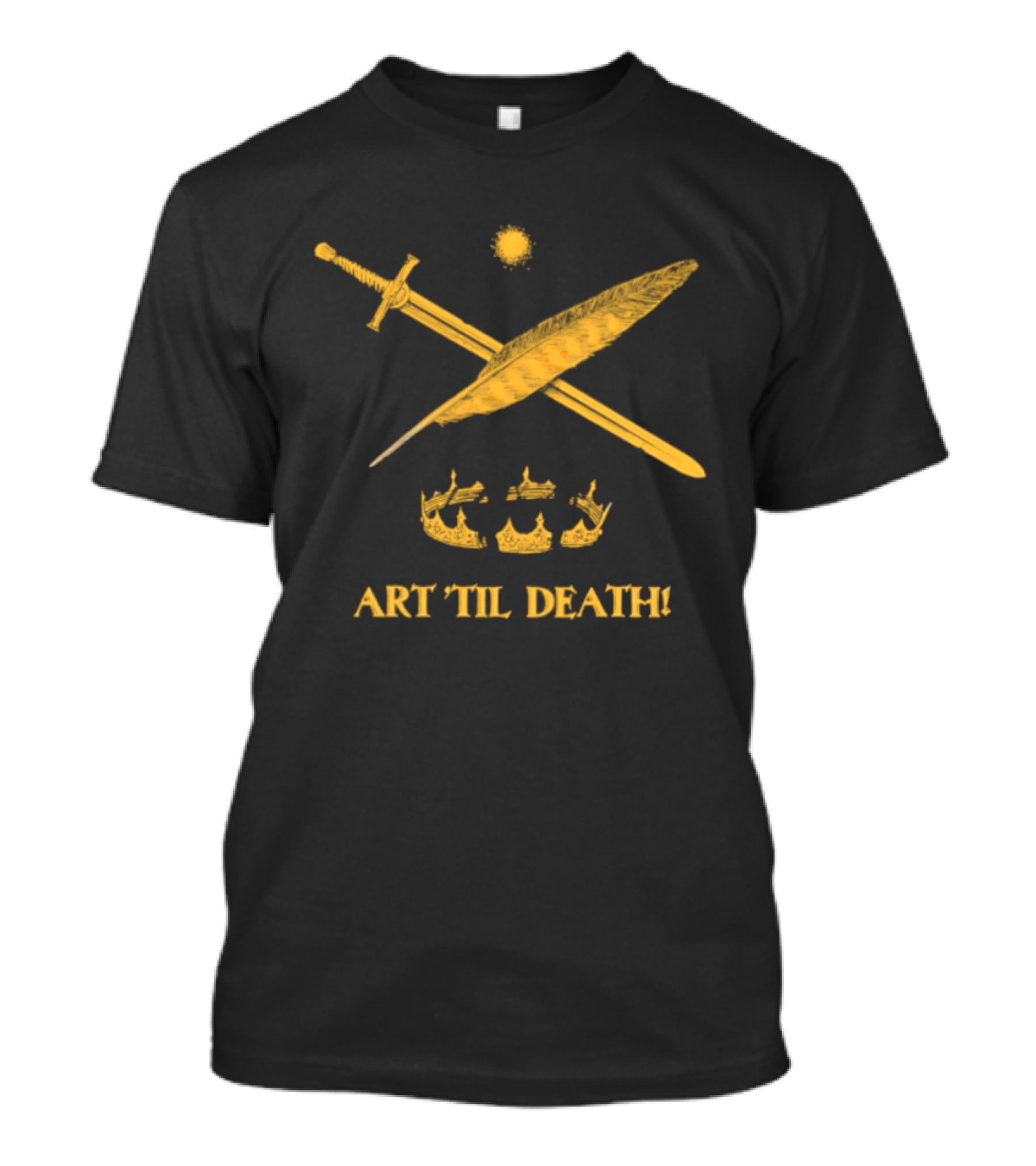 Quill Sword Broken Crown Art Til Death T-Shirt
