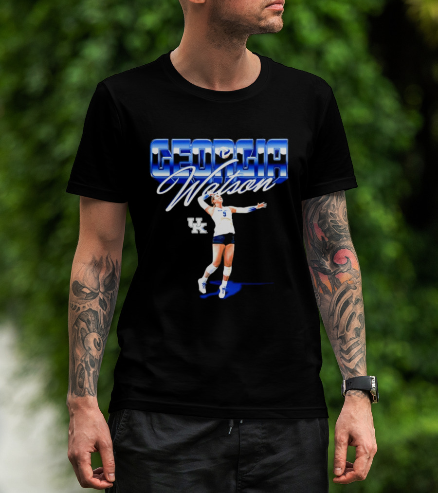 Georgia Watson 9 Kentucky Wildcats NCAA Women's Volleyball Player T-Shirt
