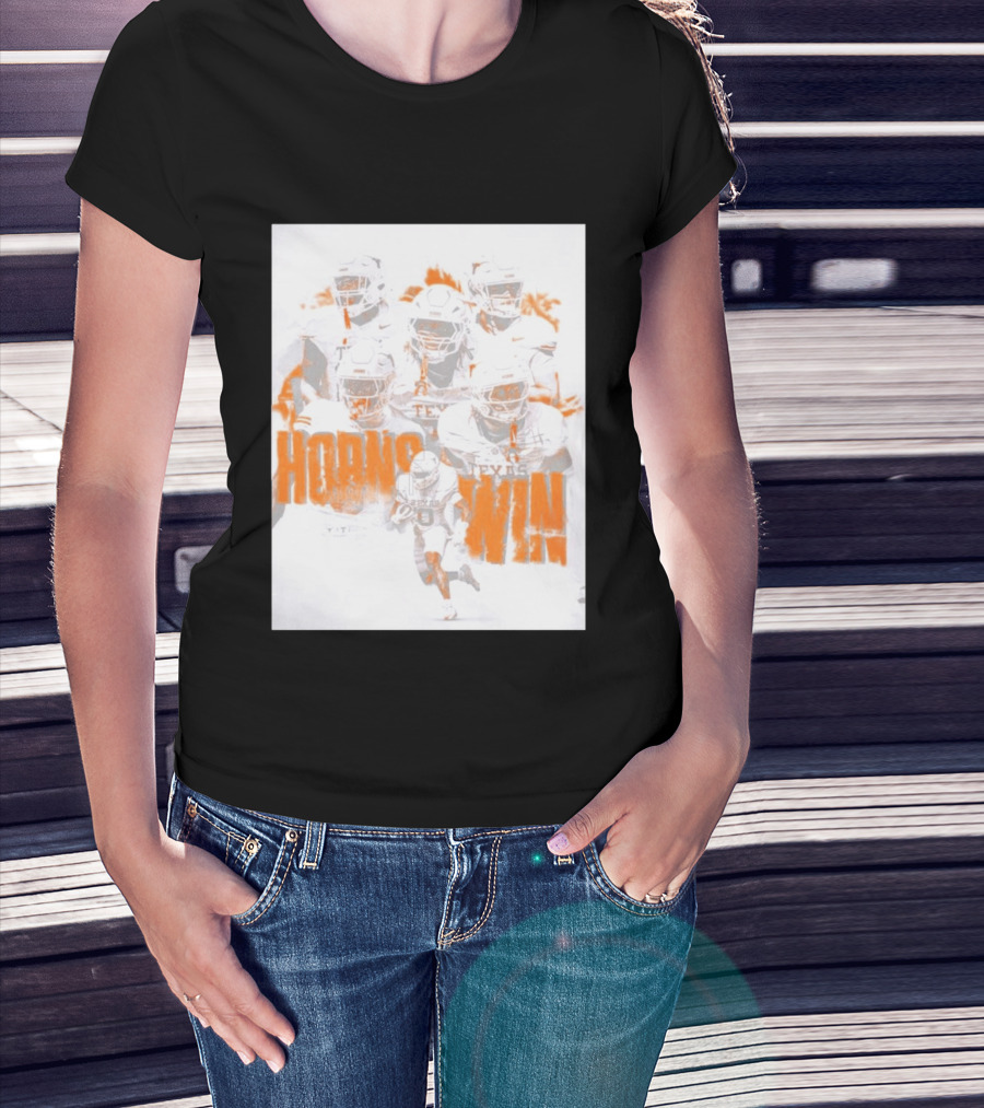 Texas Football Horns Win Burnt Orange 2026 T-Shirt