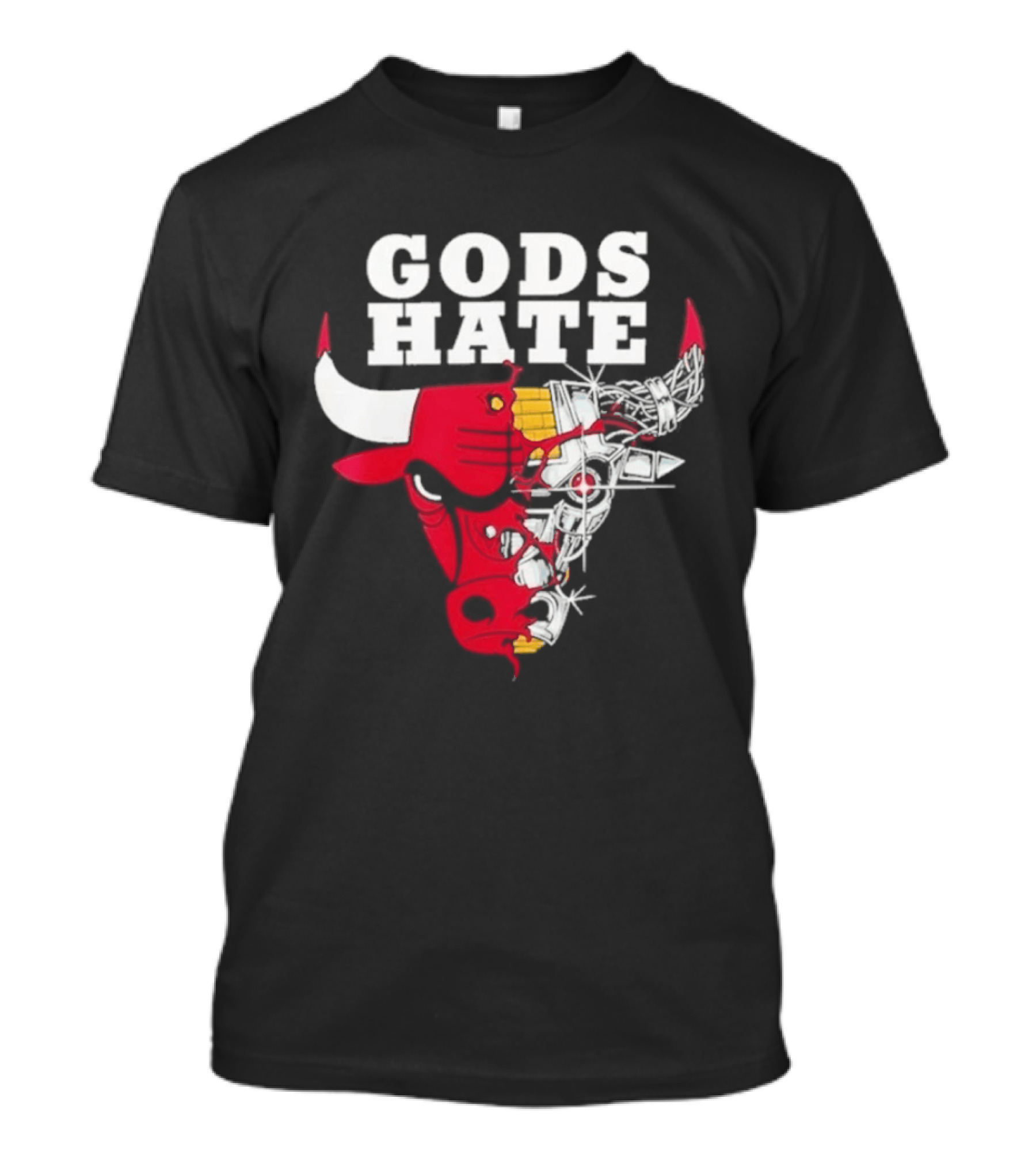 Gods Hate Bulls Collaboration Red Bull Skull T-Shirt