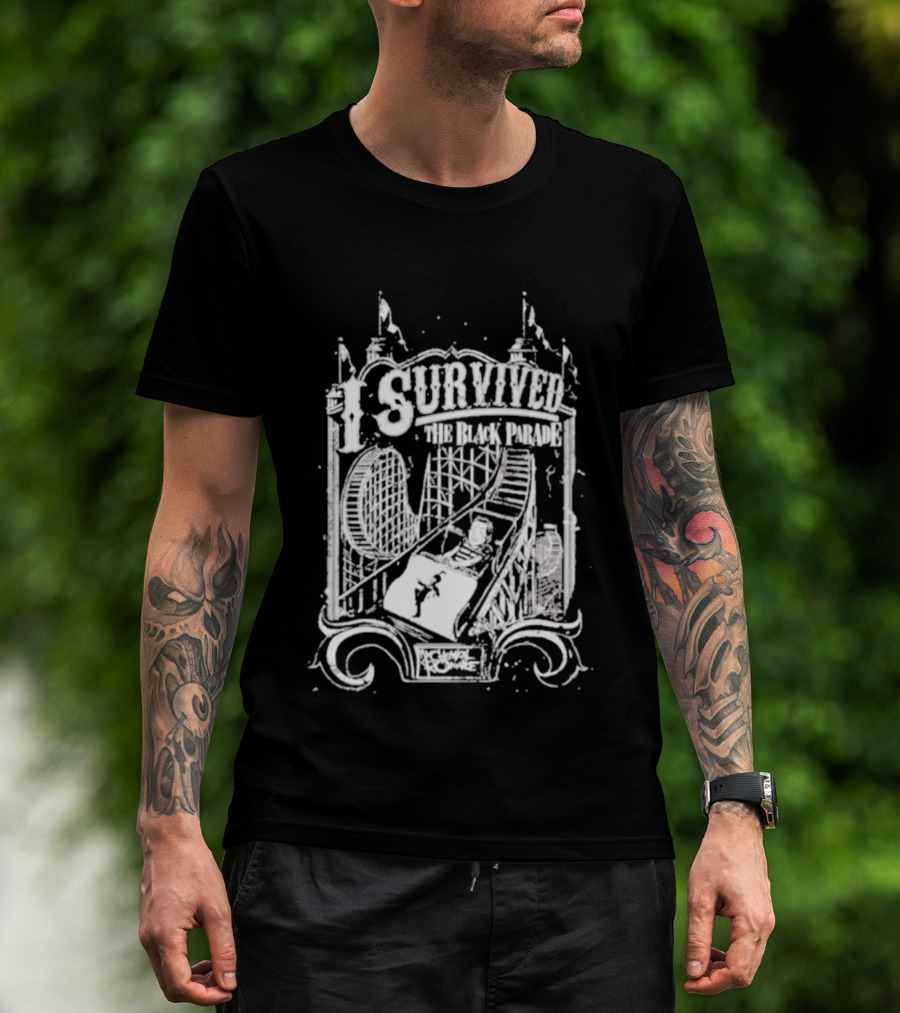 Survived The Black Parade Roller Theme Park Experience T-Shirt