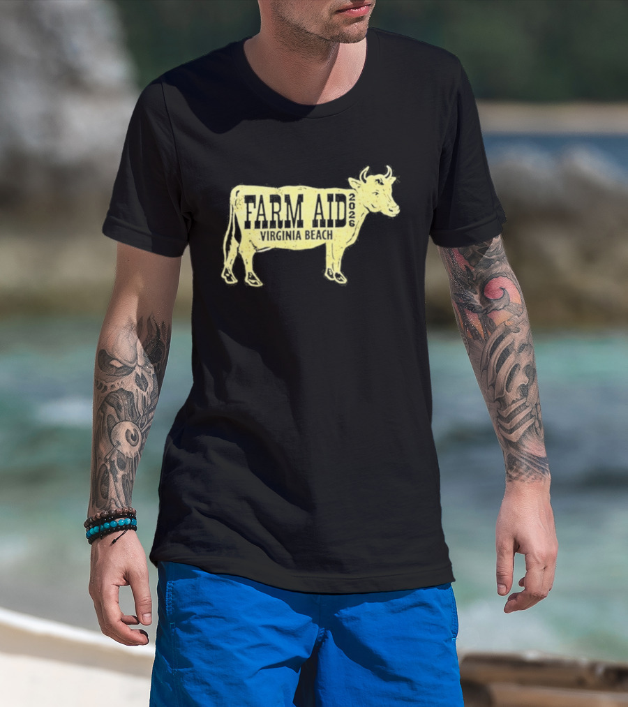Virginia Beach Farm Aid 2026 September 26 Cow T-Shirt