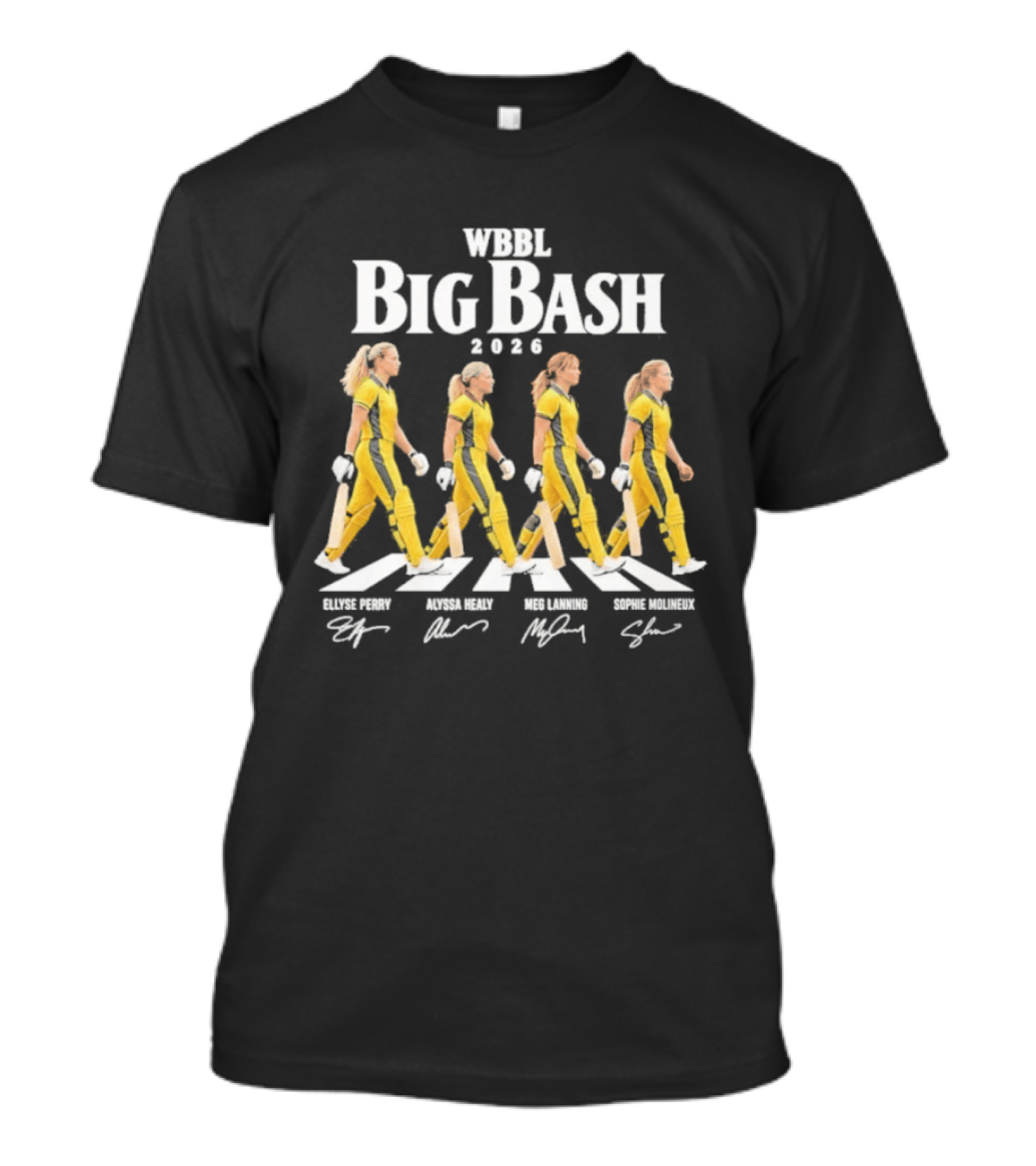 WBBL Big Bash 2026 Abbey Road Ellyse Perry Alyssa Healy Meg Lanning Sophie Molineux T-Shirt