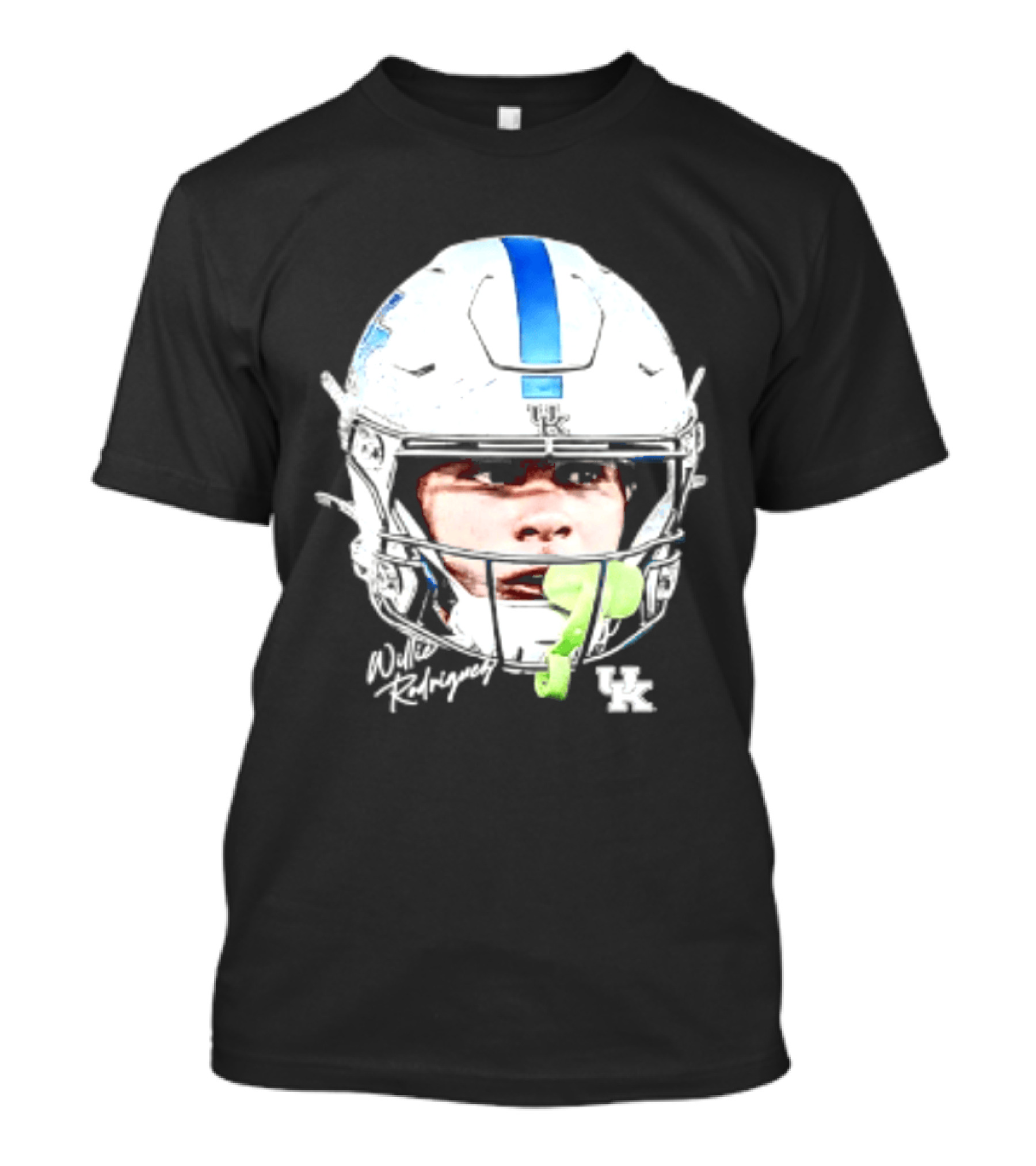 Willie Rodriguez Kentucky Wildcats Football Swag Head Design 81 NCAA T-Shirt