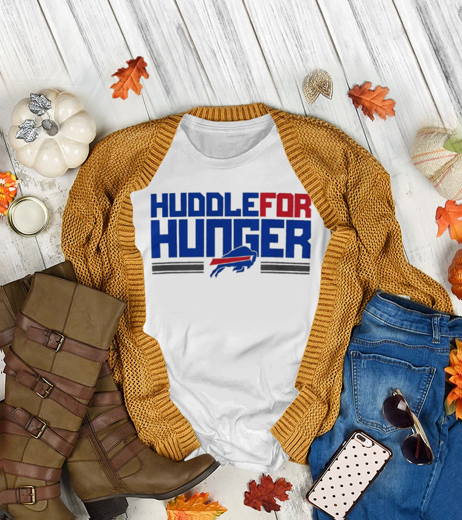 Buffalo Bills Huddle For Hunger Initiative With Joe Brady T-Shirt