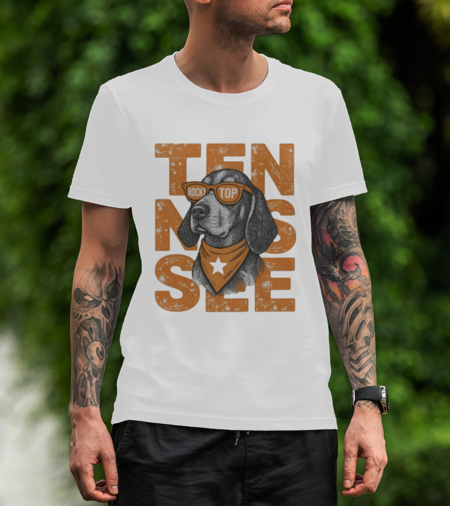 Comfort Colors Rocky Top Tennessee Dog Sunglasses Football T-Shirt