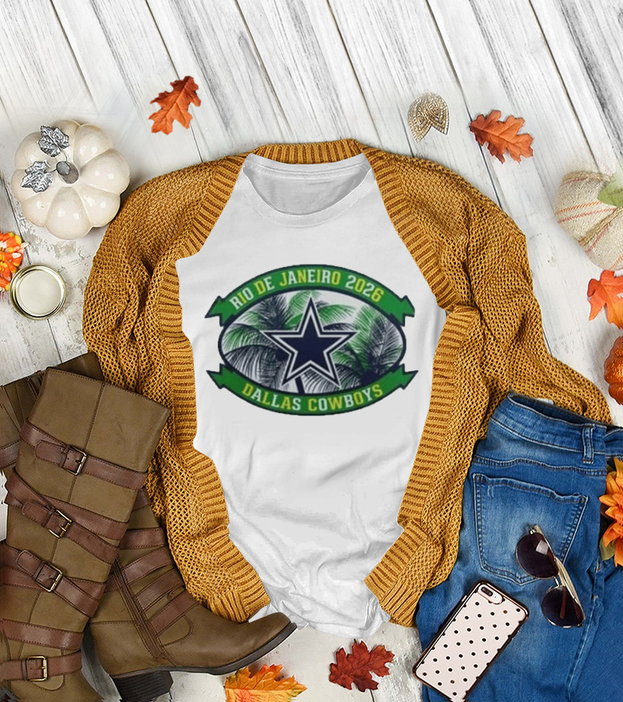 Rio De Janeiro 2026 Dallas Cowboys Palm Trees Star T-Shirt