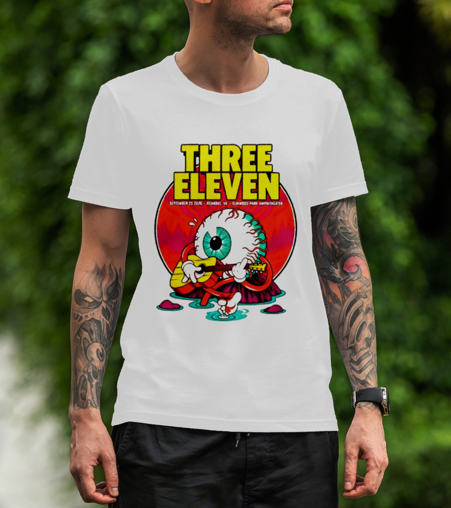 THREE ELEVEN September 25 2026 Roanoke VA Elmwood Park Amphitheater Event T-Shirt