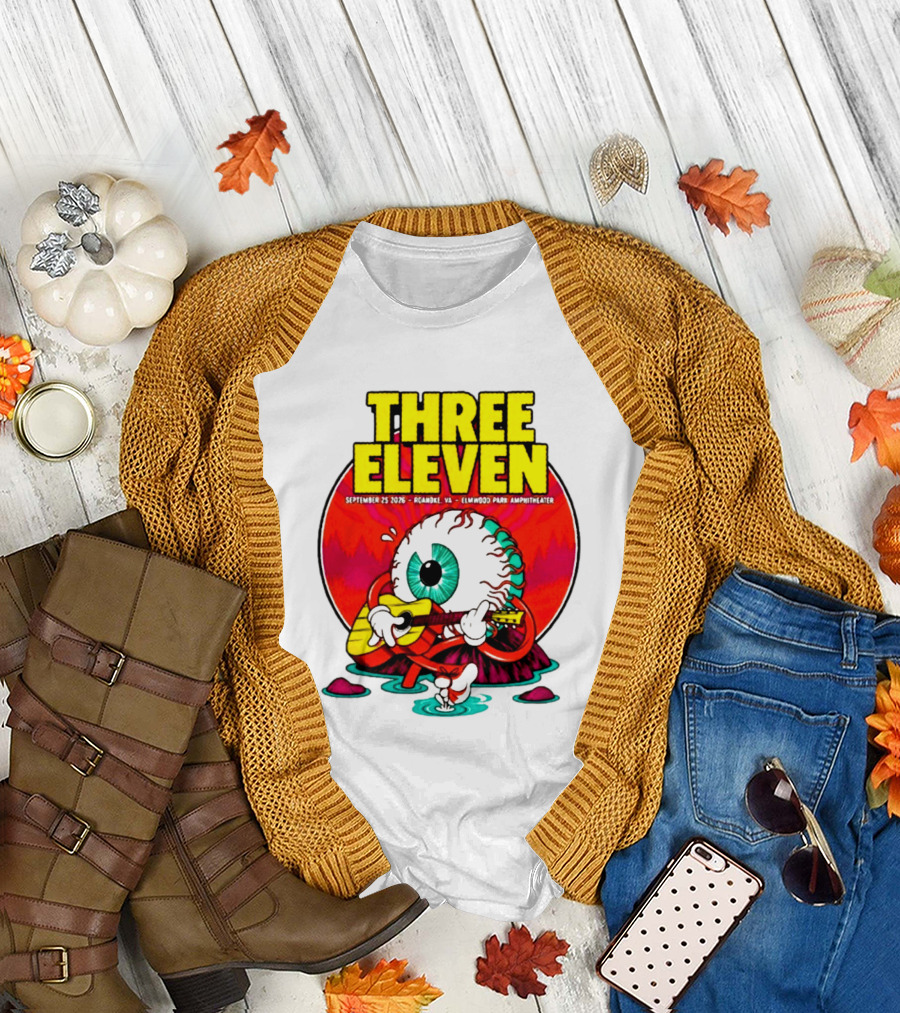 THREE ELEVEN September 25 2026 Roanoke VA Elmwood Park Amphitheater Event T-Shirt