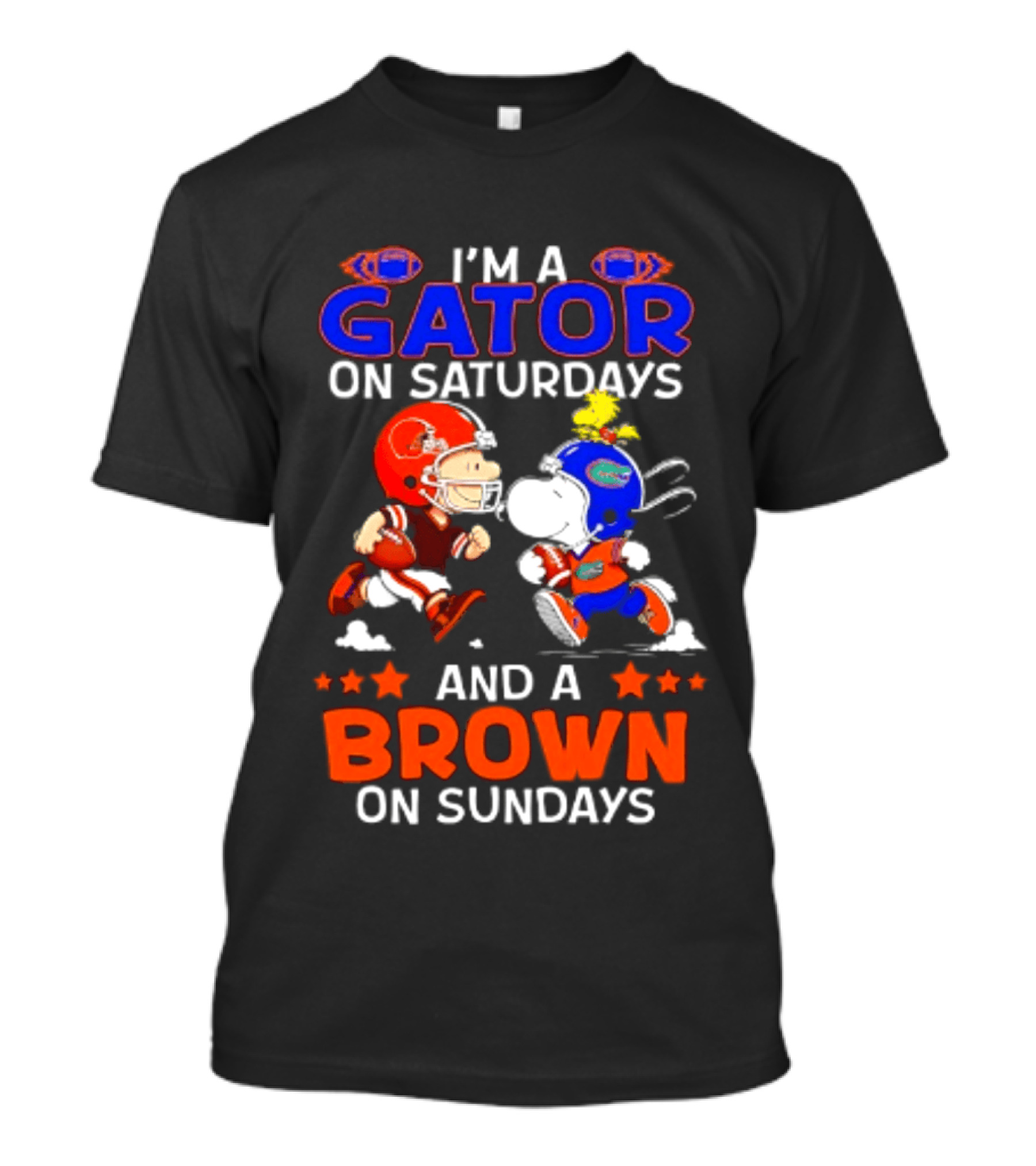 Gator On Saturdays Brown On Sundays Peanuts Football Fan T-Shirt