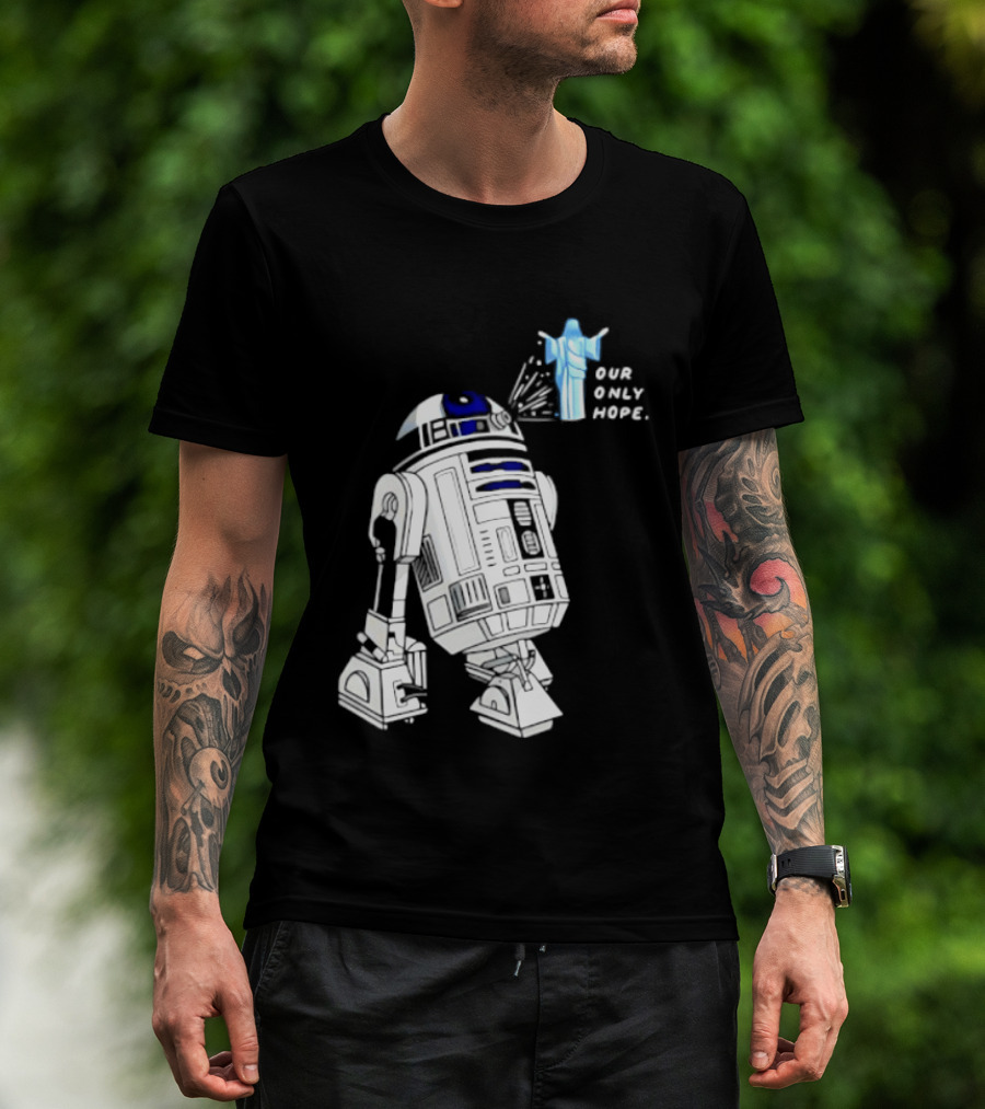 R2 D2 Our Only Hope Star Wars Sci Fi Droid Hologram T-Shirt