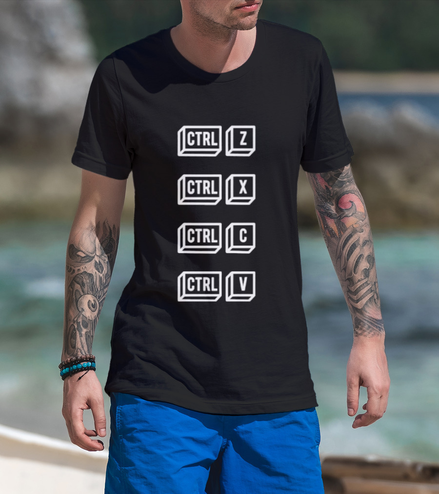 Keyboard Shortcut Ctrl Z X C V T-Shirt