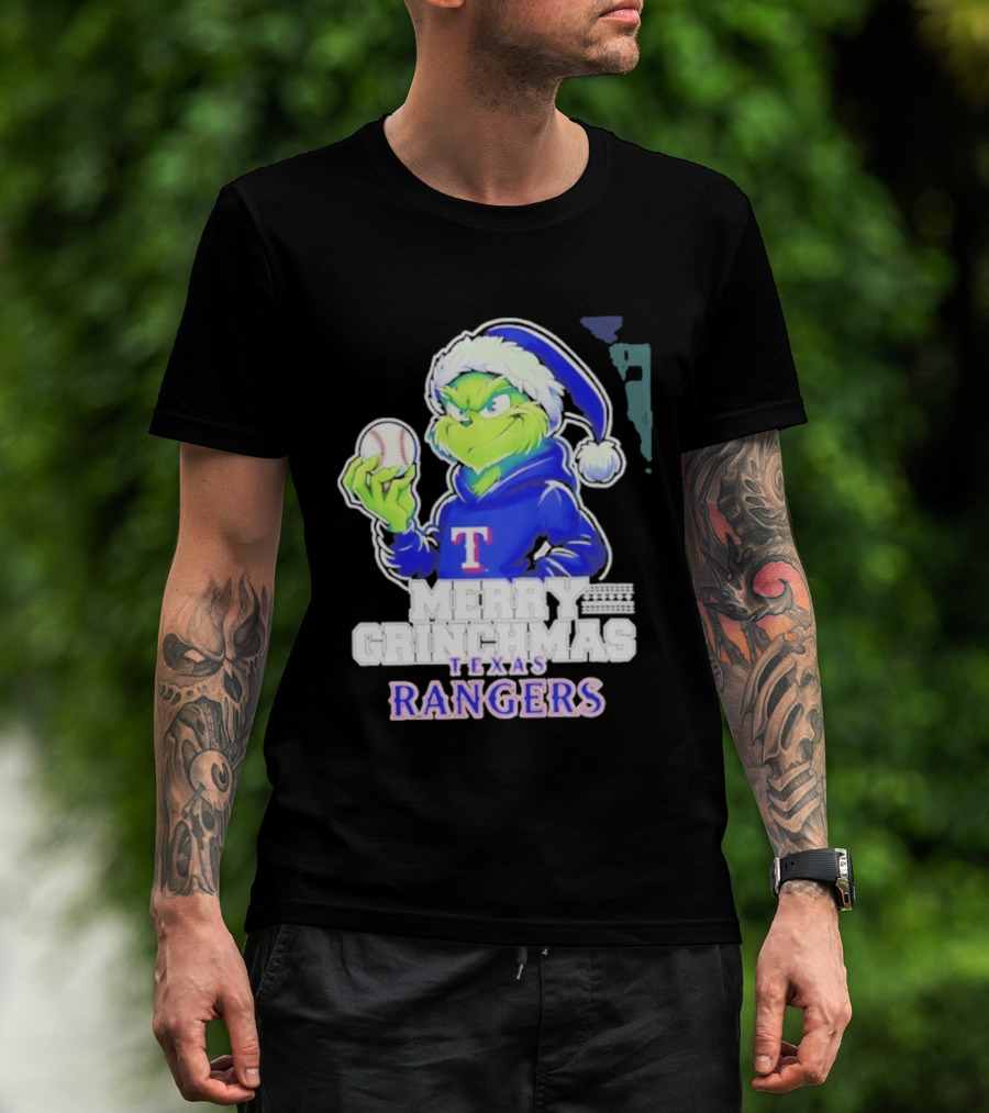 Grinch Merry Grinchmas Texas Rangers Baseball Holiday 2026 T-Shirt