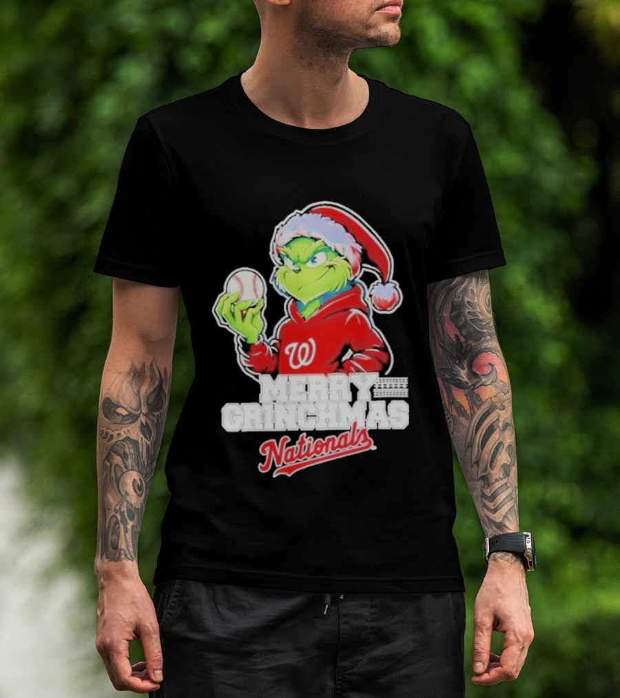 Grinch Merry Grinchmas Washington Nationals Baseball Christmas 2026 T-Shirt