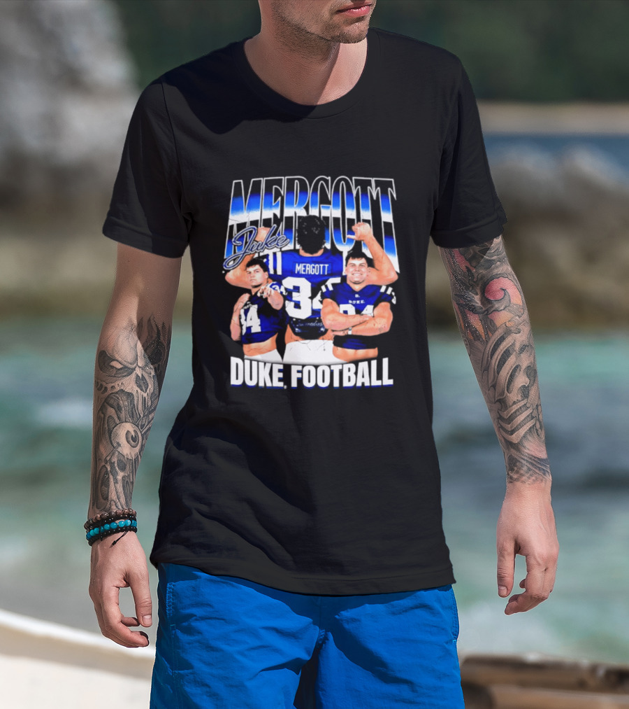 Duke Blue Devils Football Luke Mergott NCAA Player T-Shirt