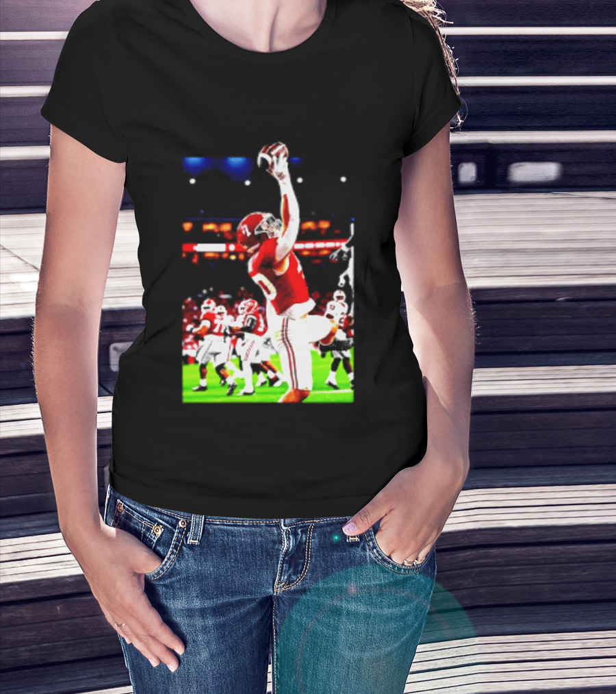 Alabama Crimson Tide Josh Ford One Handed Football Catch T-Shirt