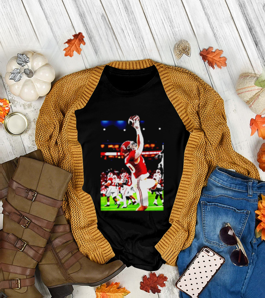 Alabama Crimson Tide Josh Ford One Handed Football Catch T-Shirt