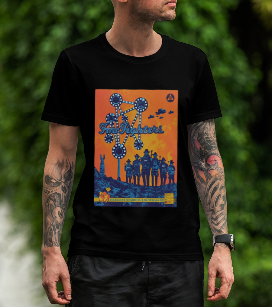Foo Fighters Allegiant Stadium Las Vegas NV Space Theme Concert T-Shirt