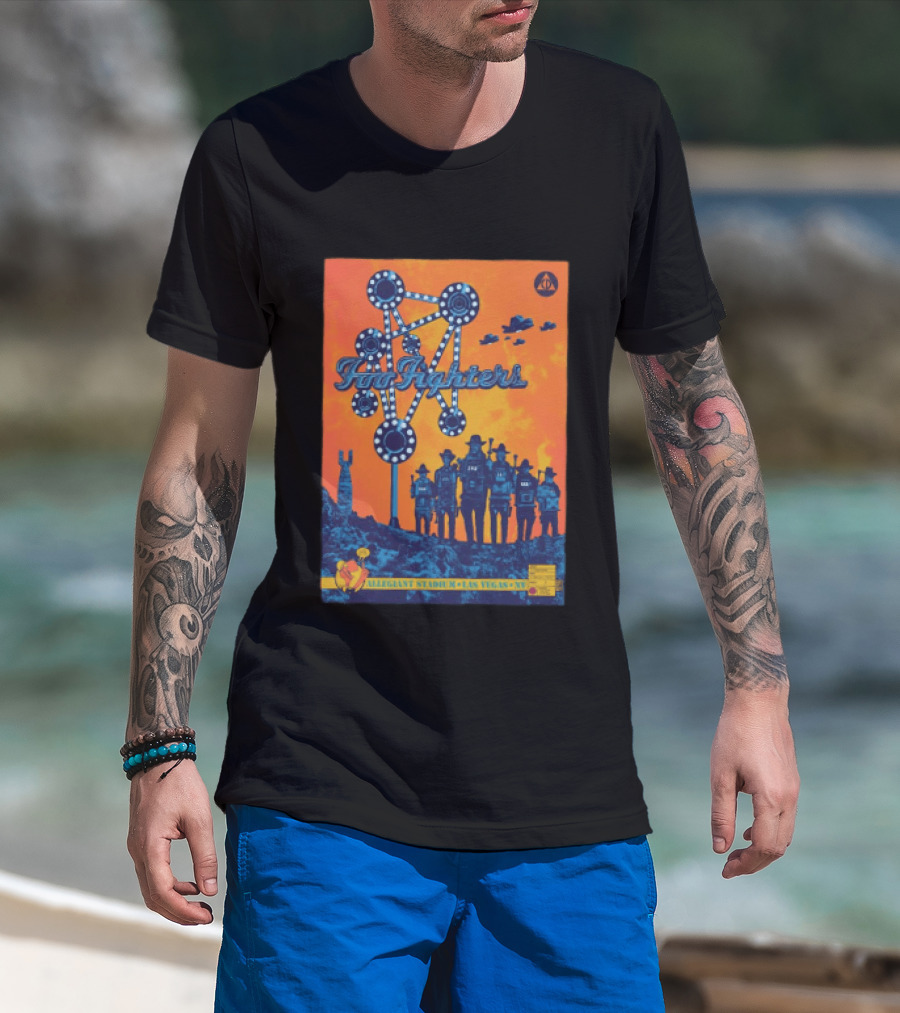 Foo Fighters Allegiant Stadium Las Vegas NV Space Theme Concert T-Shirt
