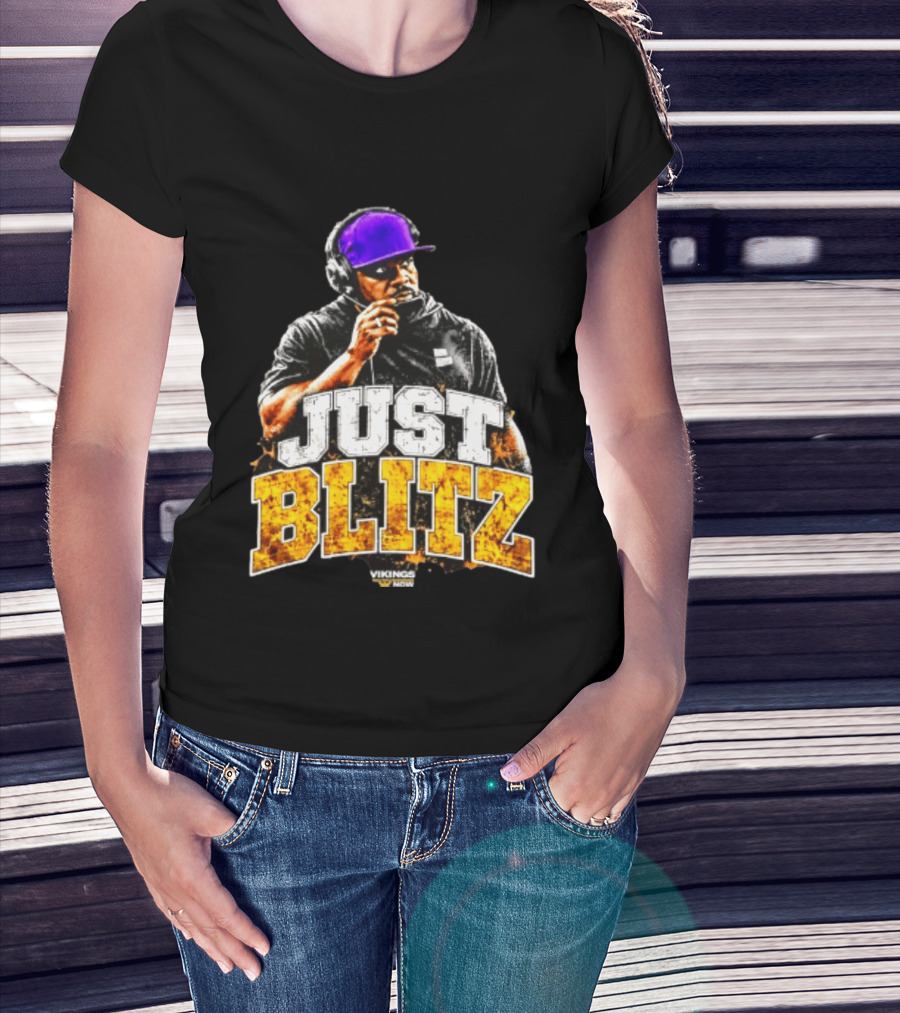 Brian Flores Just Blitz Vikings Now Bold Coaching Football Strategy T-Shirt