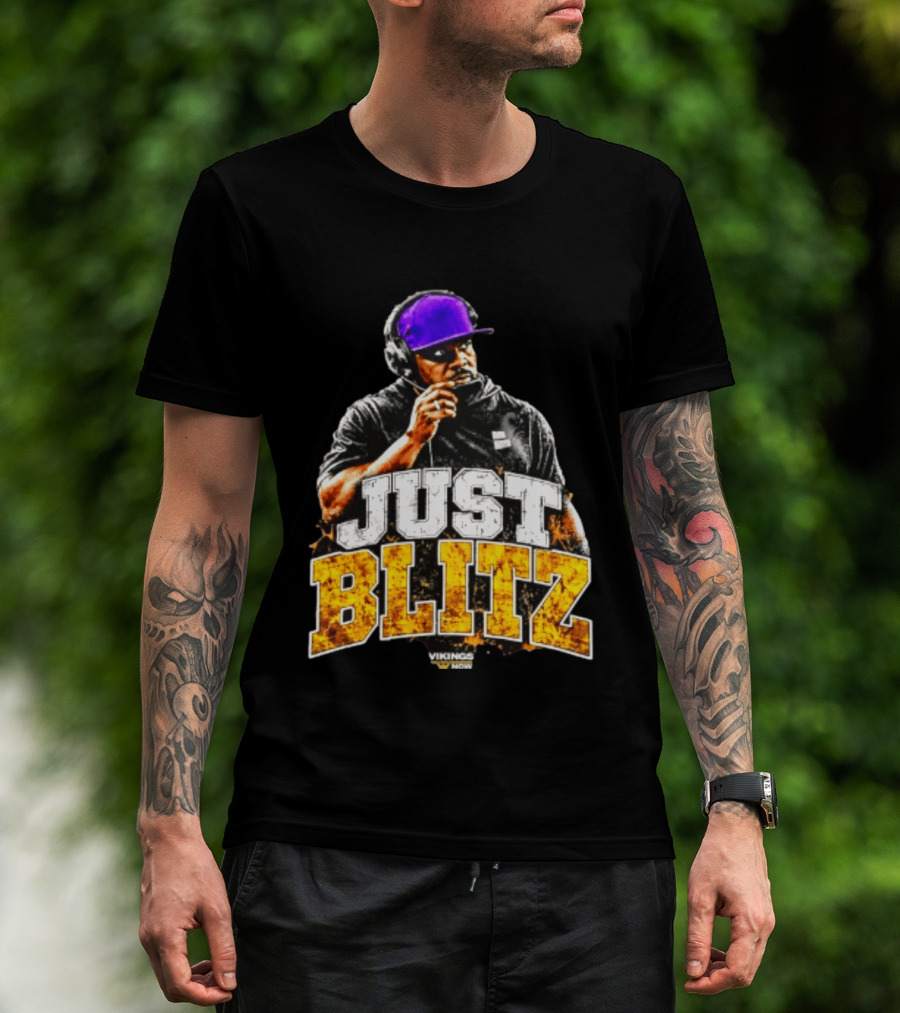 Brian Flores Just Blitz Vikings Now Bold Coaching Football Strategy T-Shirt