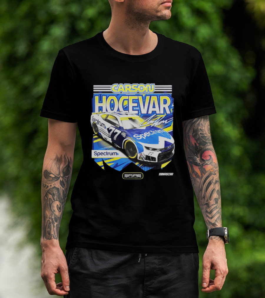 Carson Hocevar Spectrum 77 Racing Car Signature T-Shirt