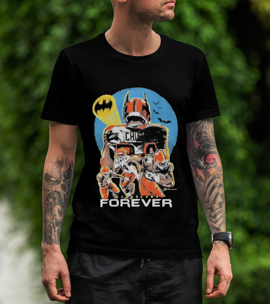 Cleveland Browns Nick Chubb Batman Signal Forever T-Shirt