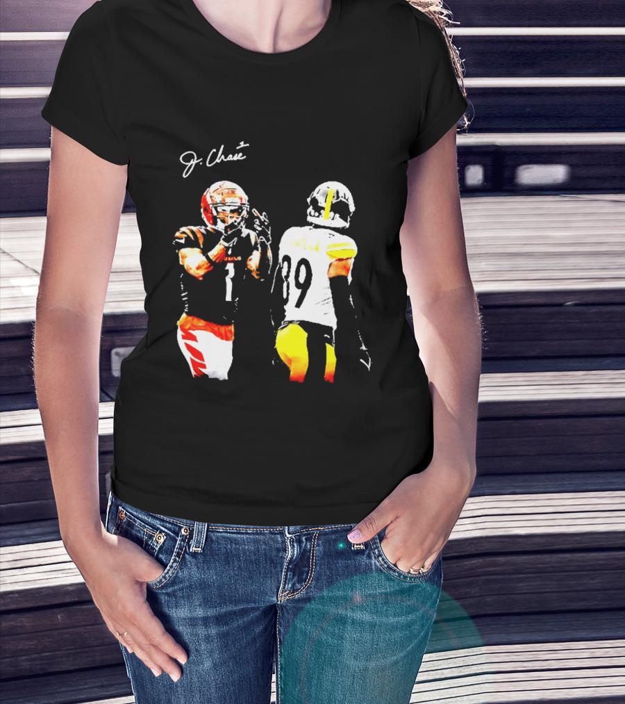 JaMarr Chase Vs Minkah Fitzpatrick Cincinnati Bengals Pittsburgh Steelers Football T-Shirt