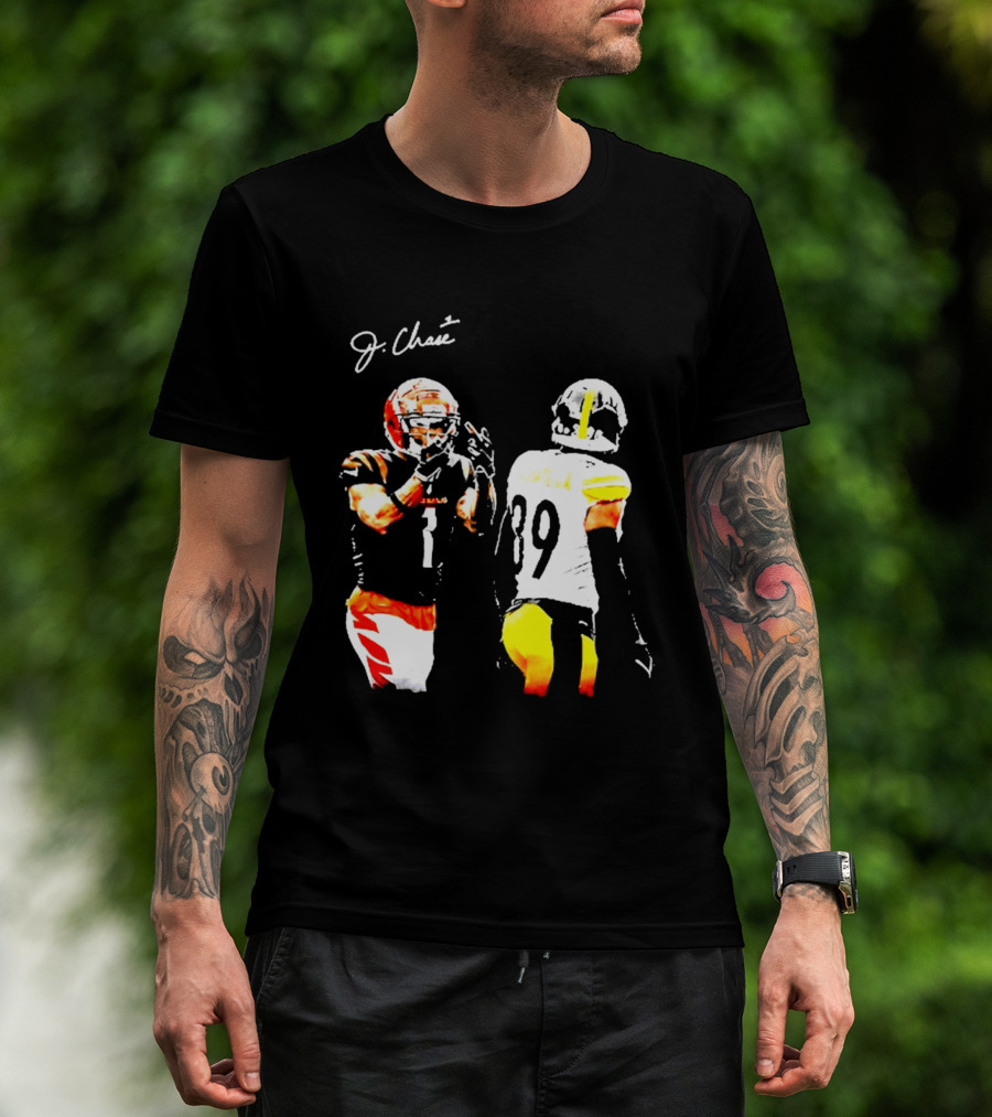 JaMarr Chase Vs Minkah Fitzpatrick Cincinnati Bengals Pittsburgh Steelers Football T-Shirt