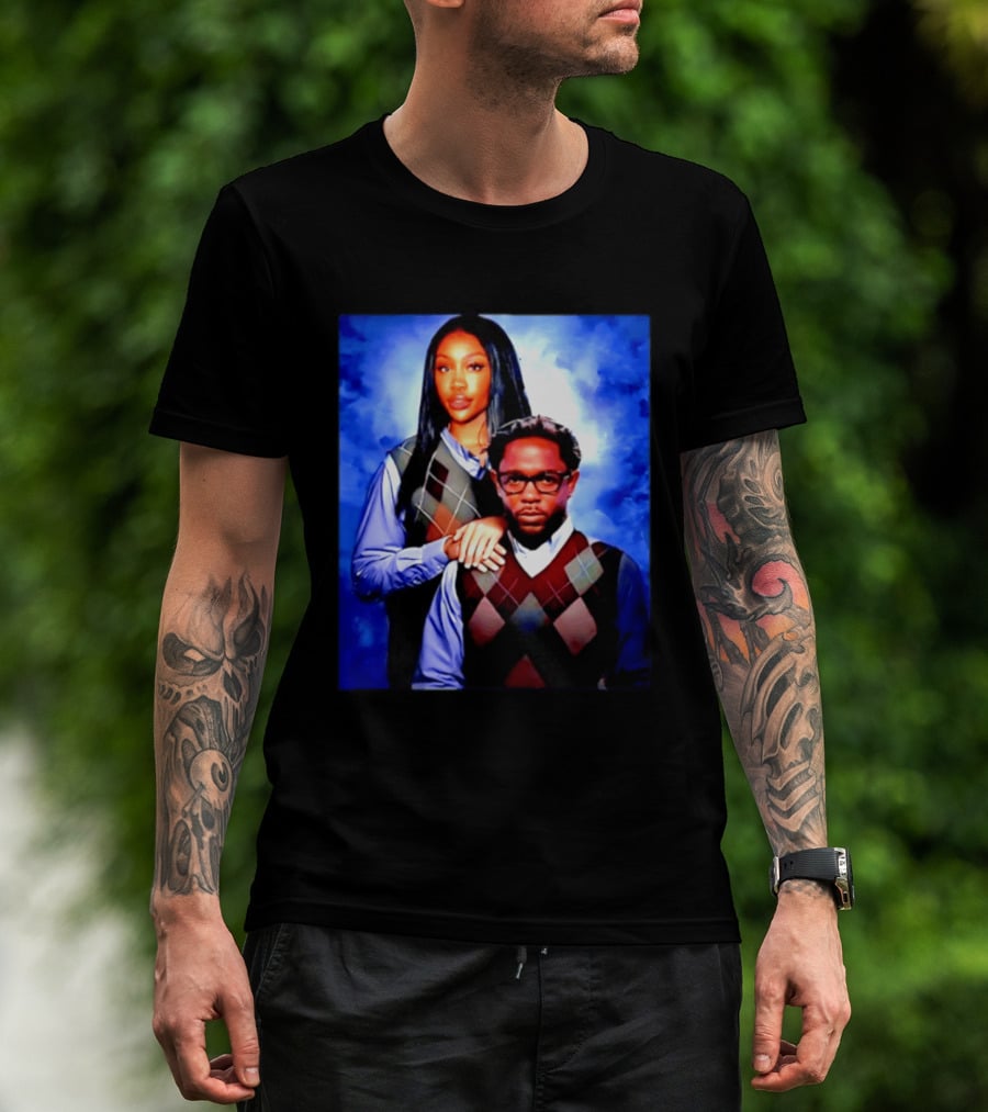 Kendrick Lamar SZA Stepbrothers Meme Argyle Sweater Humor T-Shirt