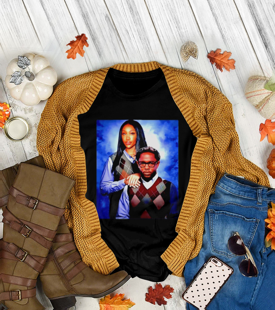 Kendrick Lamar SZA Stepbrothers Meme Argyle Sweater Humor T-Shirt