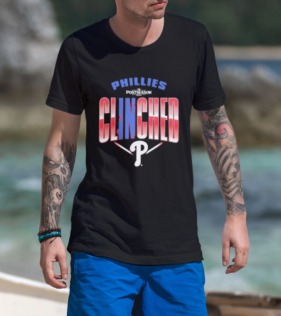 Phillies Red 2026 MLB Postseason Clinched Locker Room P T-Shirt