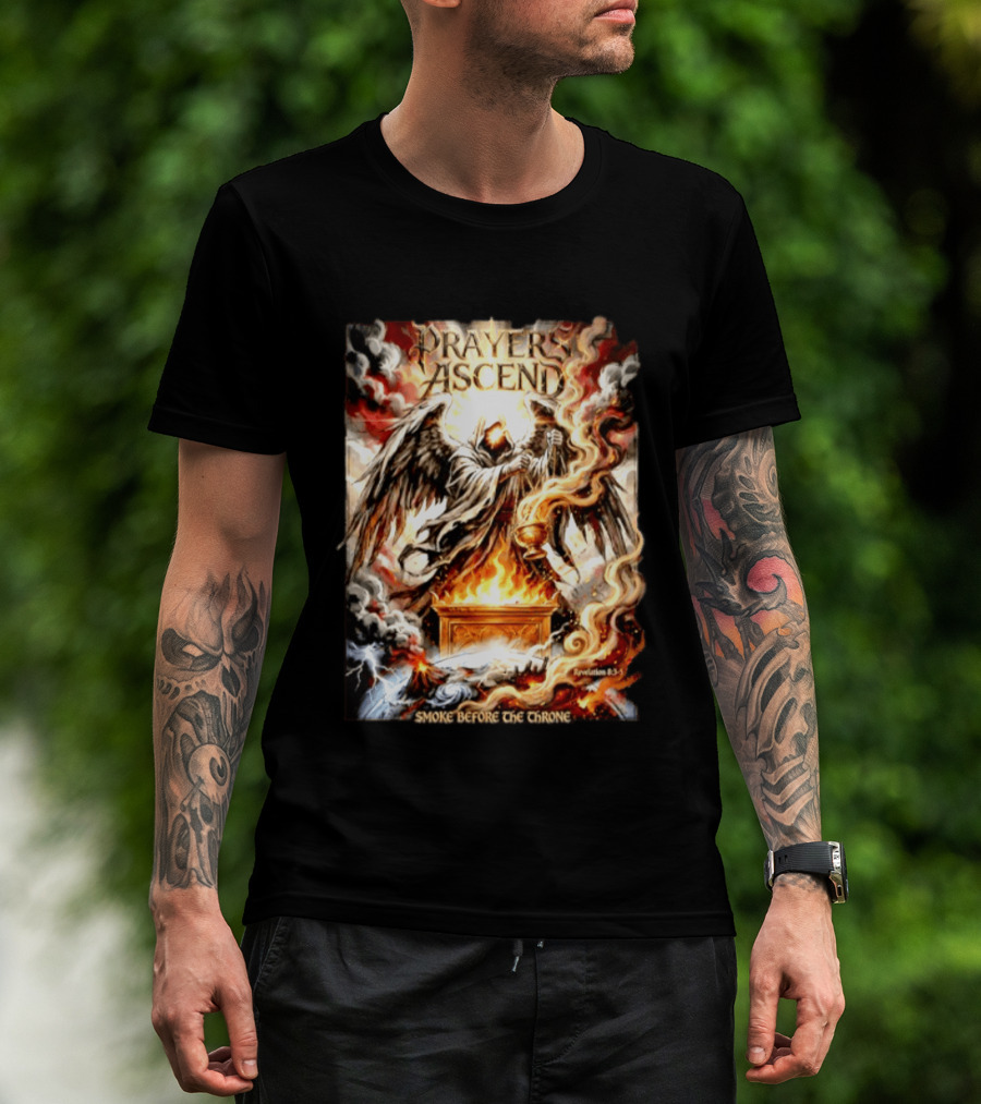 Prayers Ascend Smoke Before The Throne Revelation 8 3 5 Angelic T-Shirt